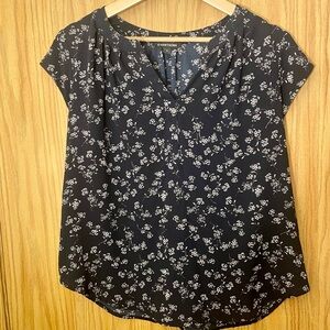 Morey Split Neck Short Sleeve Blouse